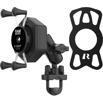 RAM MOUNTS X-Grip Vibe Safe U-Bolt short mount kit for secure device attachment, with mounting hardware and protective grip.