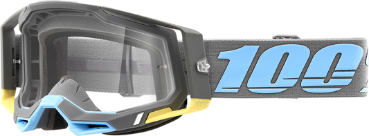 Bill's Exhausts Racecraft 2 Trinidad goggles with clear lenses, designed for racing and high-performance protection.