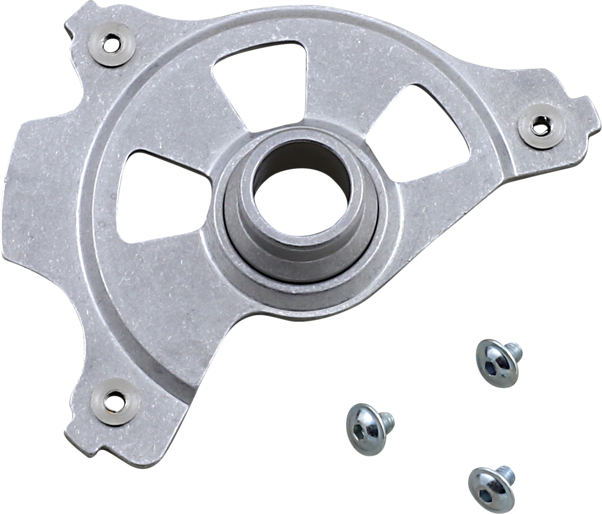 Unfinished ACERBIS disc cover mount kit for Yamaha motorcycle, body part with mounting hardware, by Bill's Exhausts.