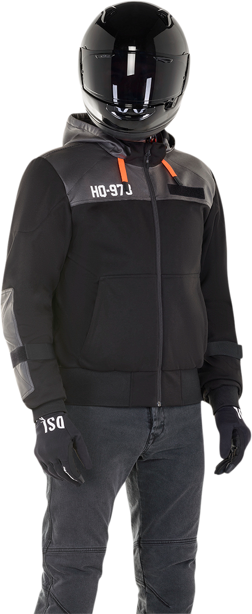 Black Bill's Exhausts Shotaro Hoodie in Small size, featuring a comfortable fit and stylish design with brand logo detail.
