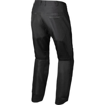 Black Alpinestars C-1 Air riding pants with ventilation panels, medium size, designed for motorcycle riding comfort.