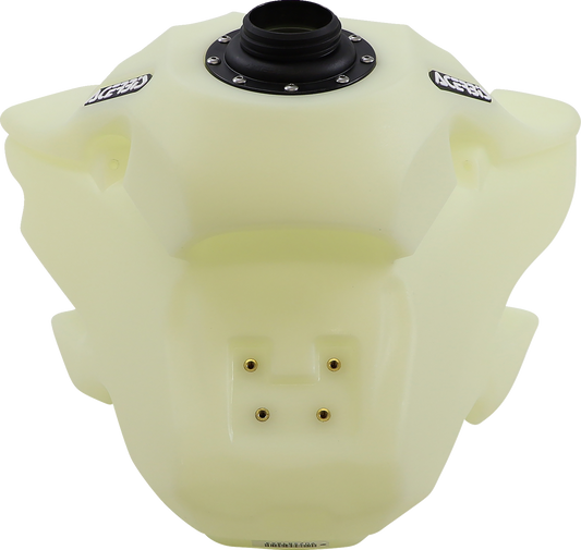 A natural gas tank for CRF250/450RX by Acerbis, showing the natural-colored body with mounting points and fuel cap.