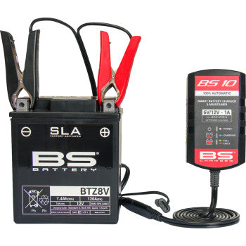 BS Battery BS10 SMART Battery Charger & Maintainer 6V/12V - 1A - Howling Moto