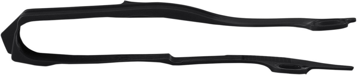 A black Acerbis chain slider for Honda motorcycles, positioned on the bike's chain area, designed to protect the chain and swingarm.