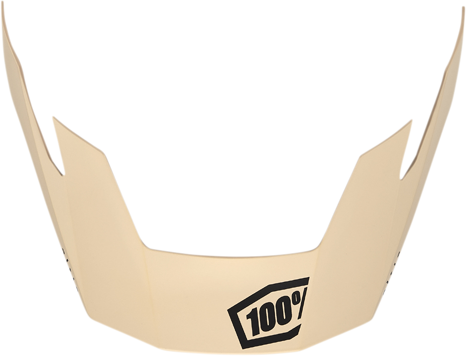 Tan 100% Altis visor for helmets, designed by Bill's Exhausts, showing the curved visor with mounting edges and reflective surface.