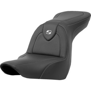 SADDLEMEN Roadsofa™ carbon fiber motorcycle seat without backrest for FXLR/FLSB 2018-2023, lightweight and sleek design