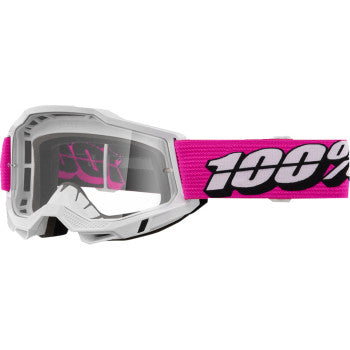 Bill's Exhausts Accuri 2 Goggles in clear lens with adjustable strap, designed for protective eyewear.