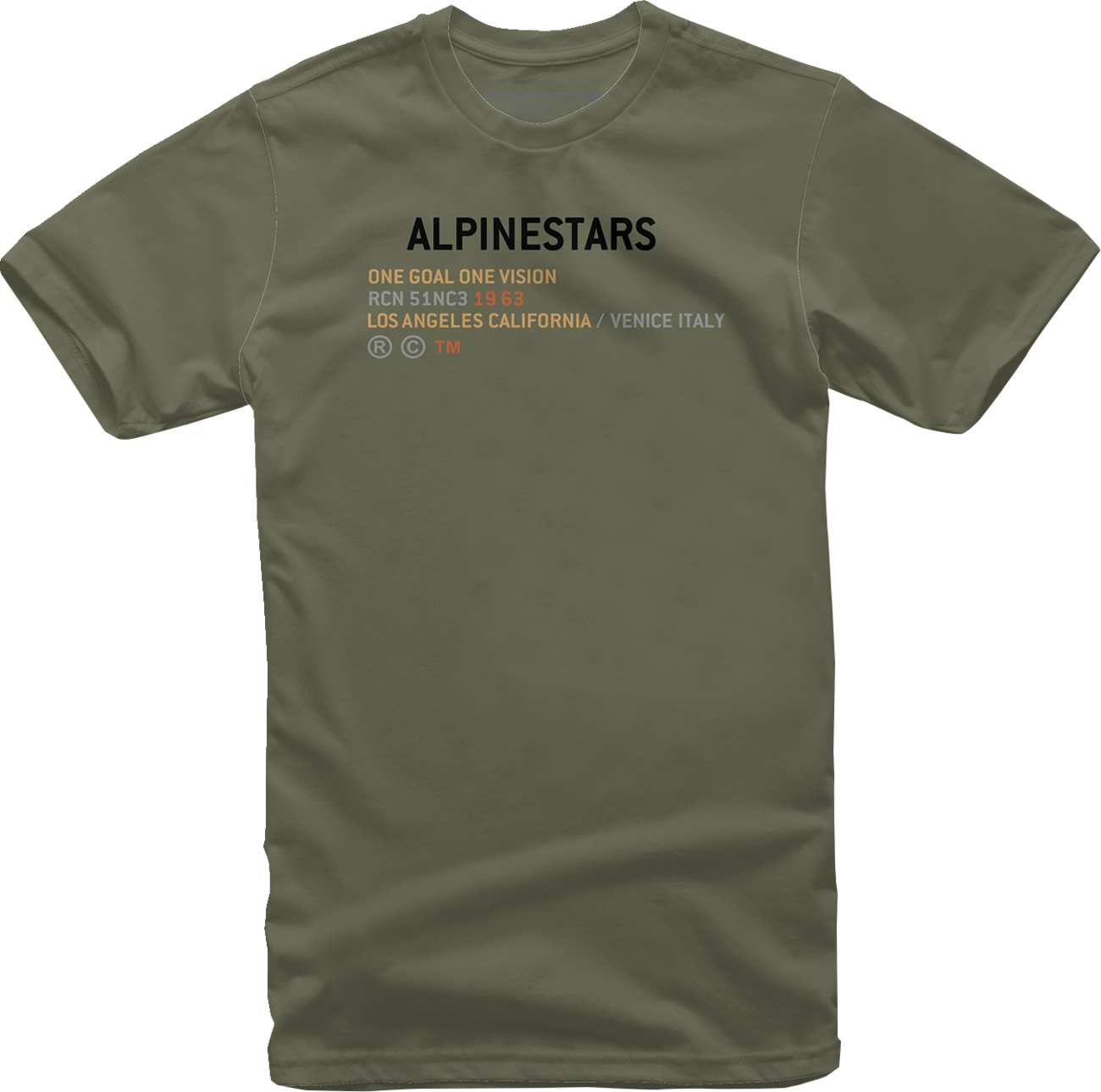 Alpinestars Quest Military T-Shirt in Medium, featuring a tactical design and logo, displayed on a plain background.