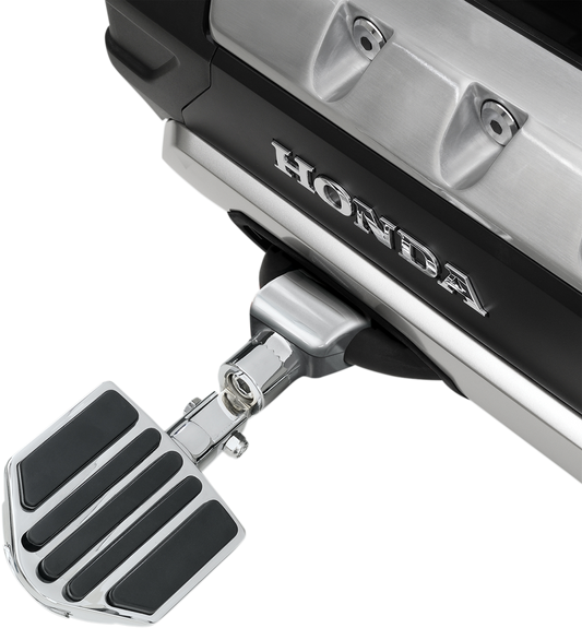 Bill's Exhausts SHOW CHROME Mini Highway Board for GL1800 engine, chrome finish with detailed design, motorcycle engine accessory.