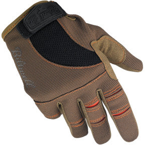 BILTWELL Moto Gloves - Brown/Orange - Medium 1501-0206-003 - Howling Moto