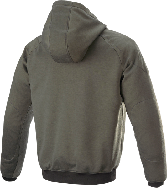 Alpinestars Ageless Hoodie in green, large size, featuring a front logo, casual fit, and soft fabric for comfortable wear.