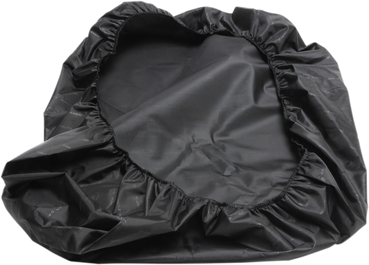 SADDLEMEN XL Stepup Rain Seat Cover on motorcycle seat, designed for weather protection and durability