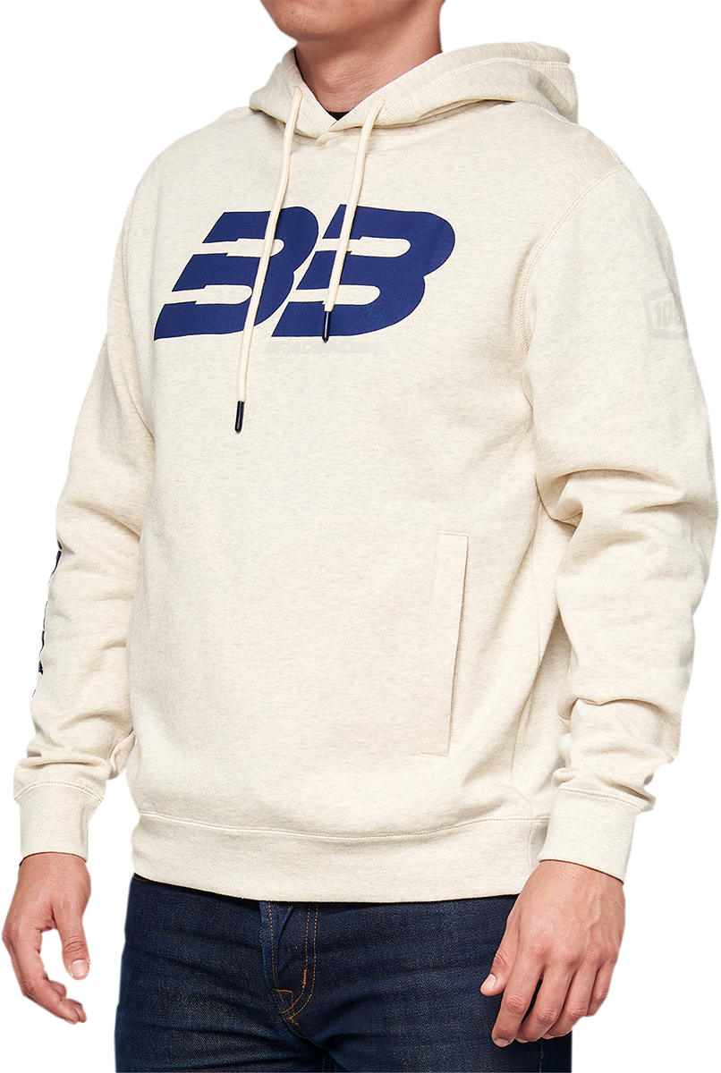 100% BB33 Pullover Welt Pocket Hoodie - Oatmeal - 2XL BB-36045-484-14 - Howling Moto