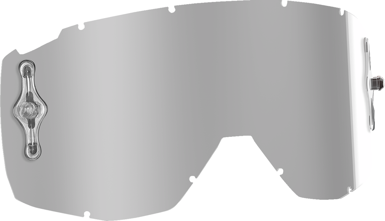 Clear AFC Works lens for Scott Hustle, Primal, and Split goggles by Bill's Exhausts, showing the transparent lens with branding.