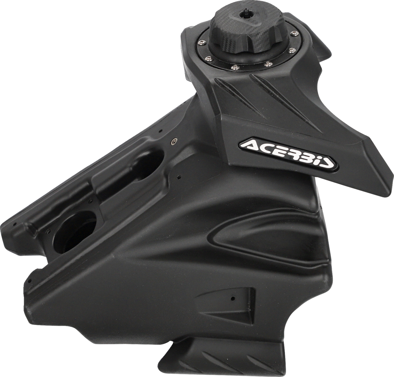 Black Acerbis fuel tank for Husqvarna FC/FX 250/350/450 2023 motocross bikes, shown from a side view.