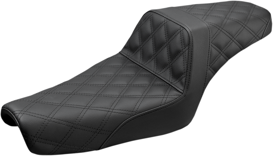 SADDLEMEN Step-Up Seat - Full Lattice Stitch - Black - XL 807-11-175 - Howling Moto
