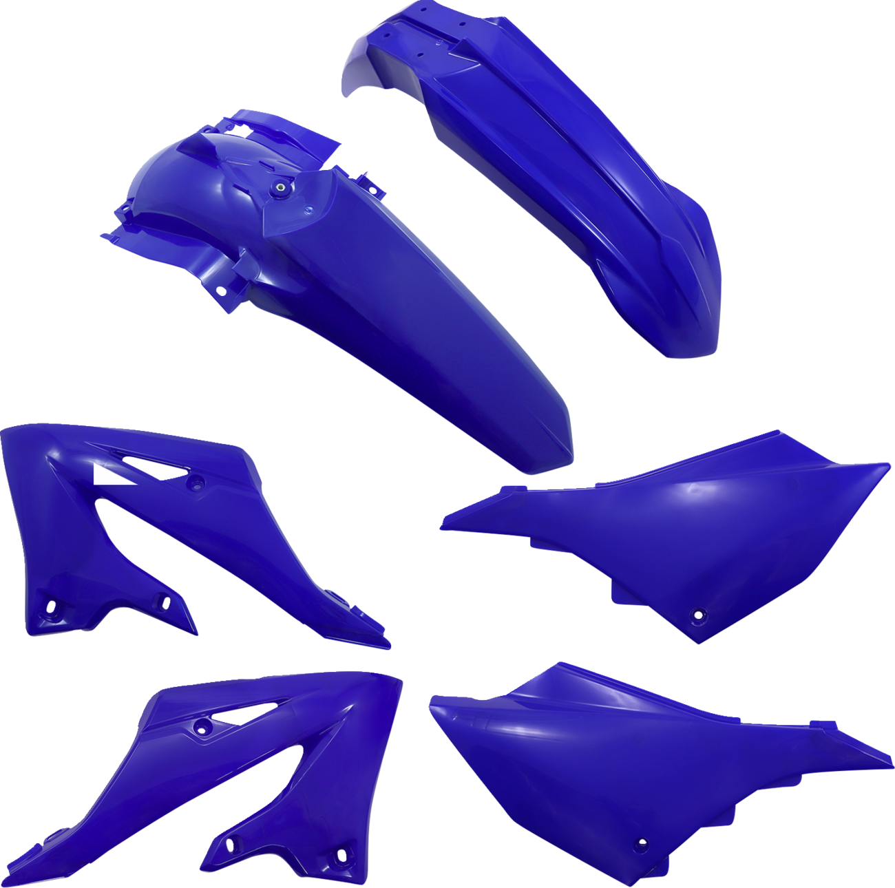 Blue Acerbis standard replacement body kit for Yamaha YZ 125/250 2022-2023 motorcycle, featuring durable plastic panels.