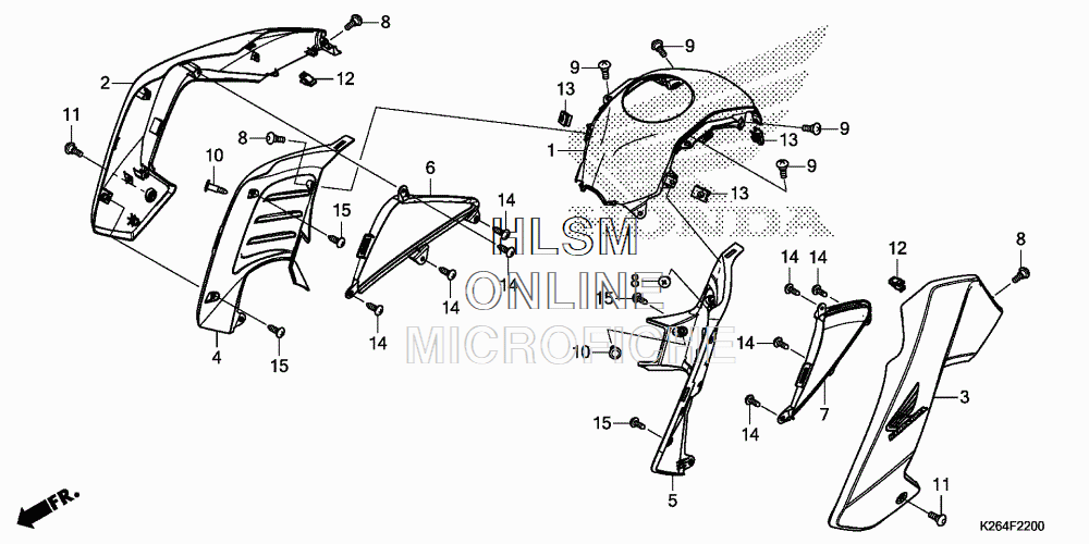 Honda Front Inner Shroud Grom 2014-2015 - Howling Moto