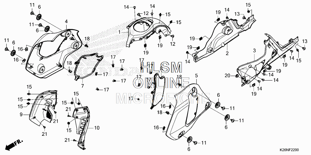Honda Grom Inner Shroud 2022-2024 - Howling Moto