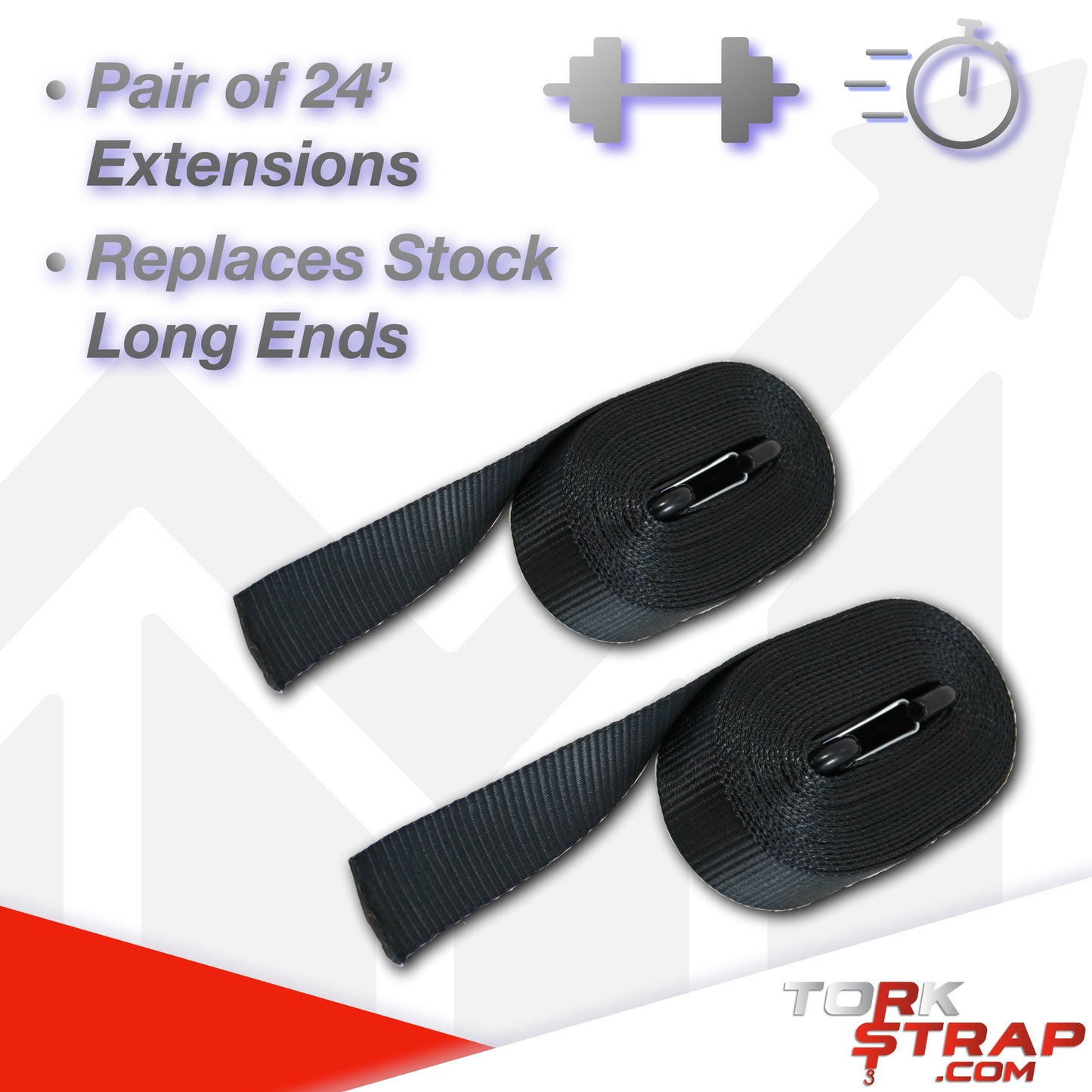 24 Foot H.D. Extension Ends (2-Pack) - Howling Moto