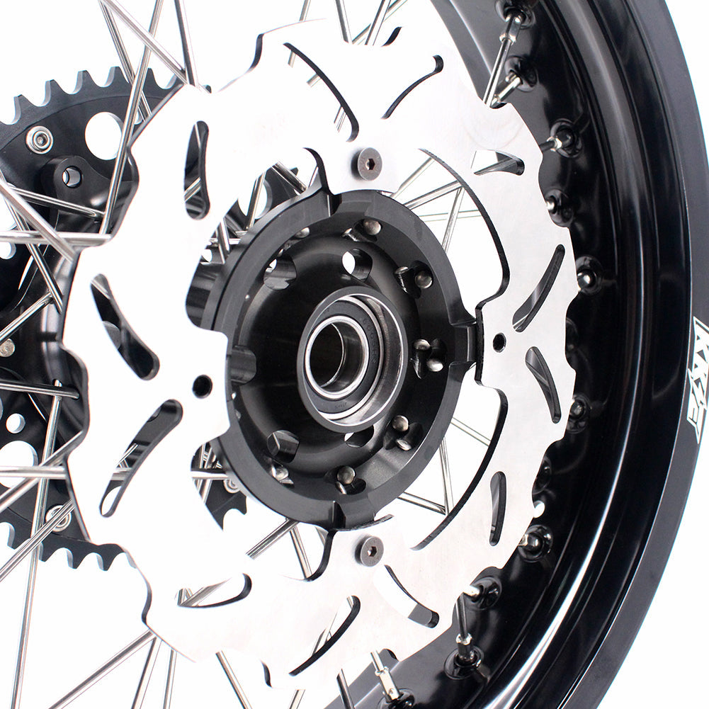 KKE 17 Inch Supermoto Rims for Honda CRF250R 04-13 CRF450R 02-12 Black - Howling Moto