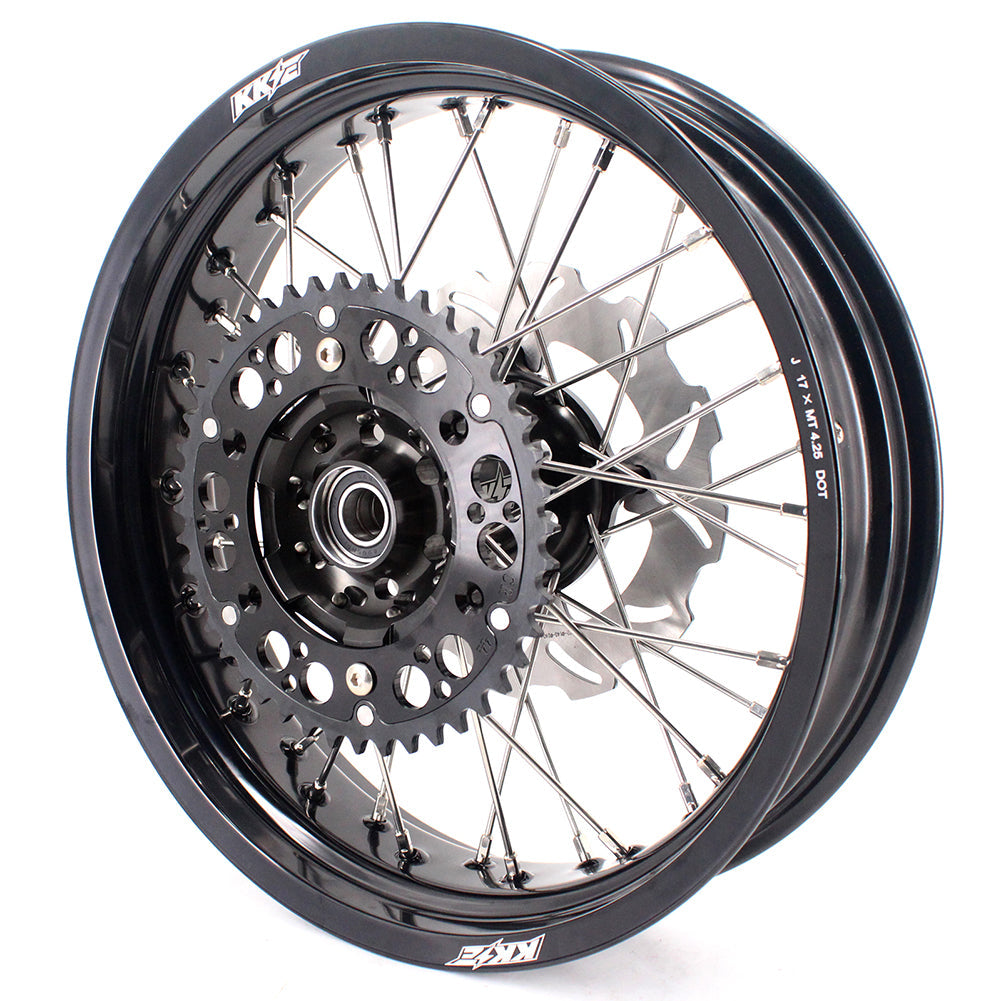 KKE 17 Inch Supermoto Rims for Honda CRF250R 04-13 CRF450R 02-12 Black - Howling Moto