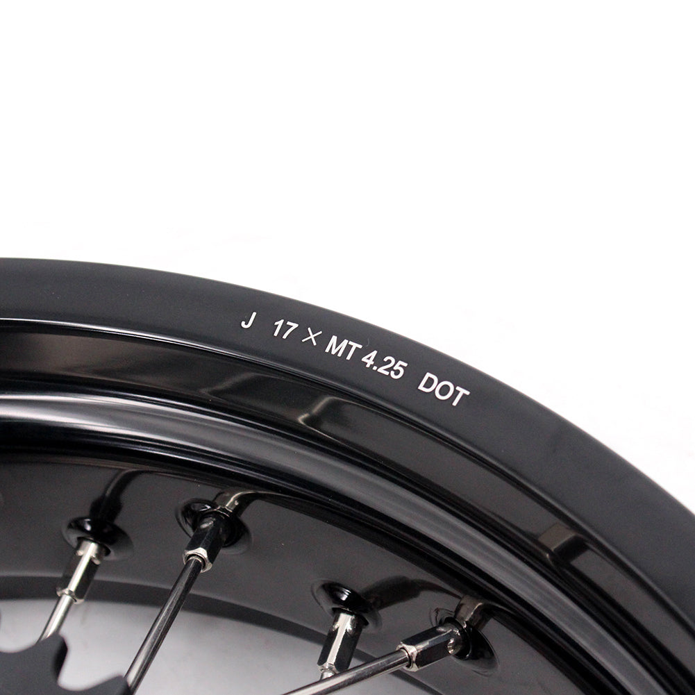 KKE 17 Inch Supermoto Rims for Honda CRF250R 04-13 CRF450R 02-12 Black - Howling Moto