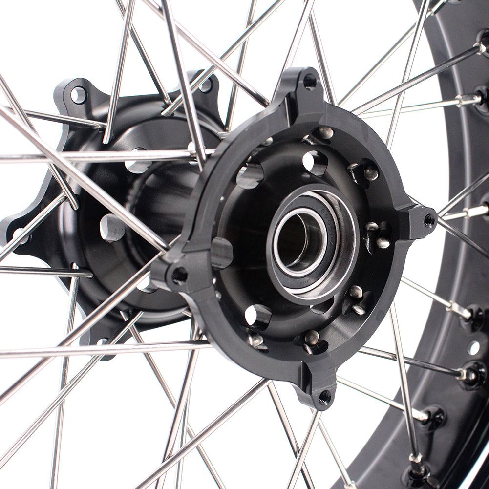 KKE 17 Inch Supermoto Rims for Honda CRF250R 04-13 CRF450R 02-12 Black - Howling Moto