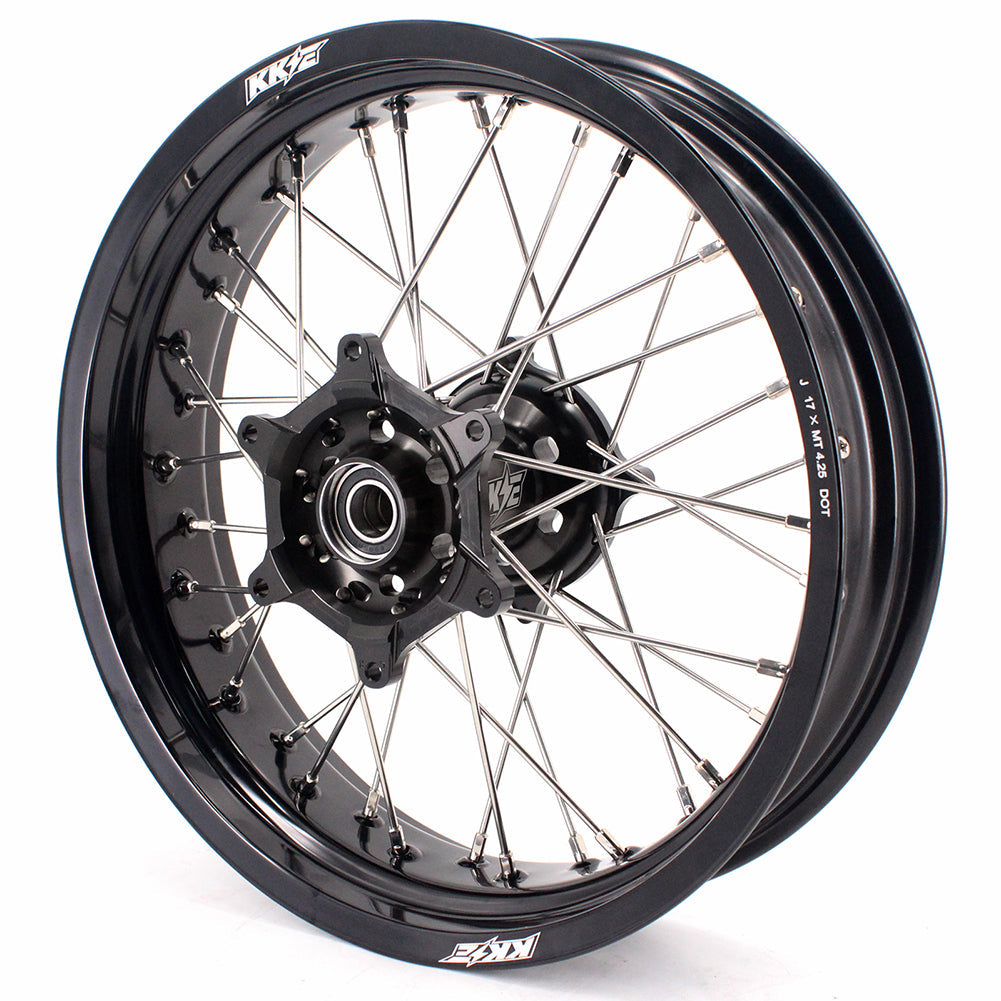 KKE 17 Inch Supermoto Rims for Honda CRF250R 04-13 CRF450R 02-12 Black - Howling Moto