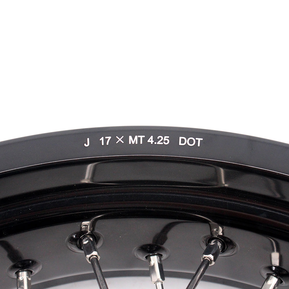 KKE 17 Inch Supermoto Rims for Honda CRF250R 04-13 CRF450R 02-12 Black - Howling Moto