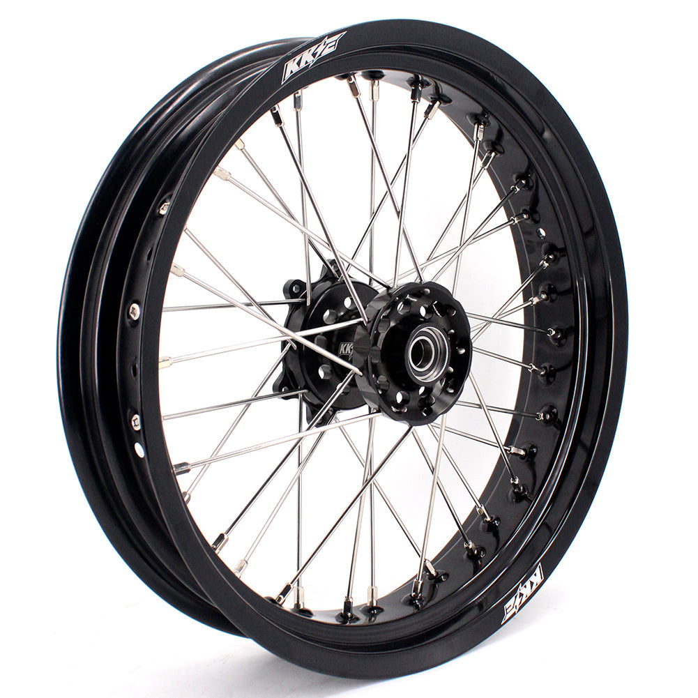 KKE 17 Inch Supermoto Rims for Honda CRF250R 04-13 CRF450R 02-12 Black - Howling Moto