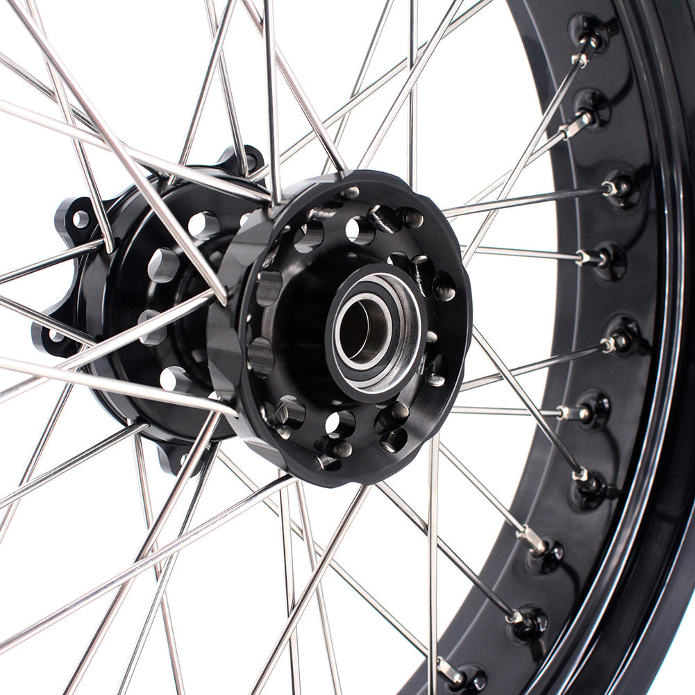 KKE 17 Inch Supermoto Rims for Honda CRF250R 04-13 CRF450R 02-12 Black - Howling Moto