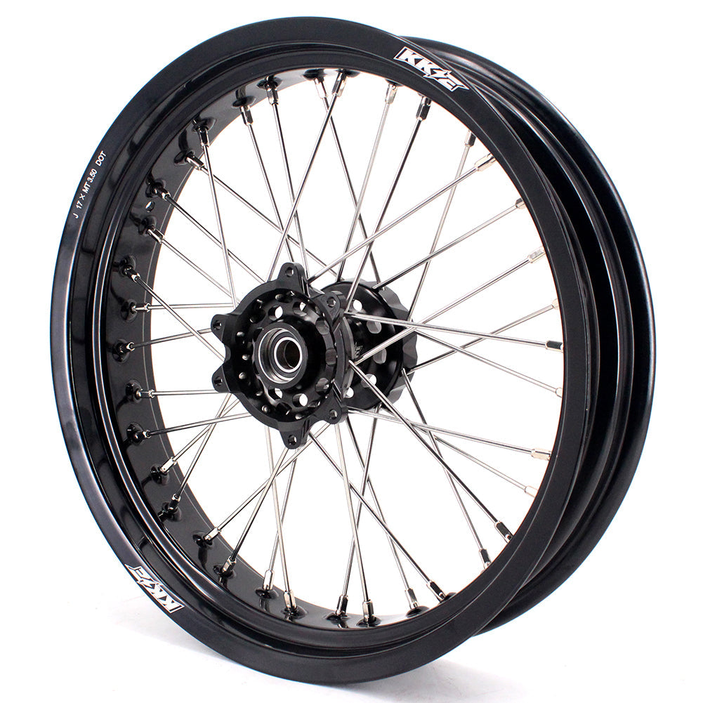 KKE 17 Inch Supermoto Rims for Honda CRF250R 04-13 CRF450R 02-12 Black - Howling Moto