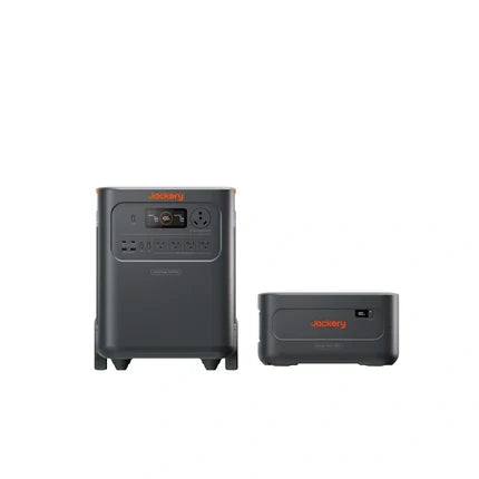 Jackery Solar Generator HomePower 3600 Plus with SolarSaga 500 solar panel, 7.2kWh capacity, outdoor portable power station