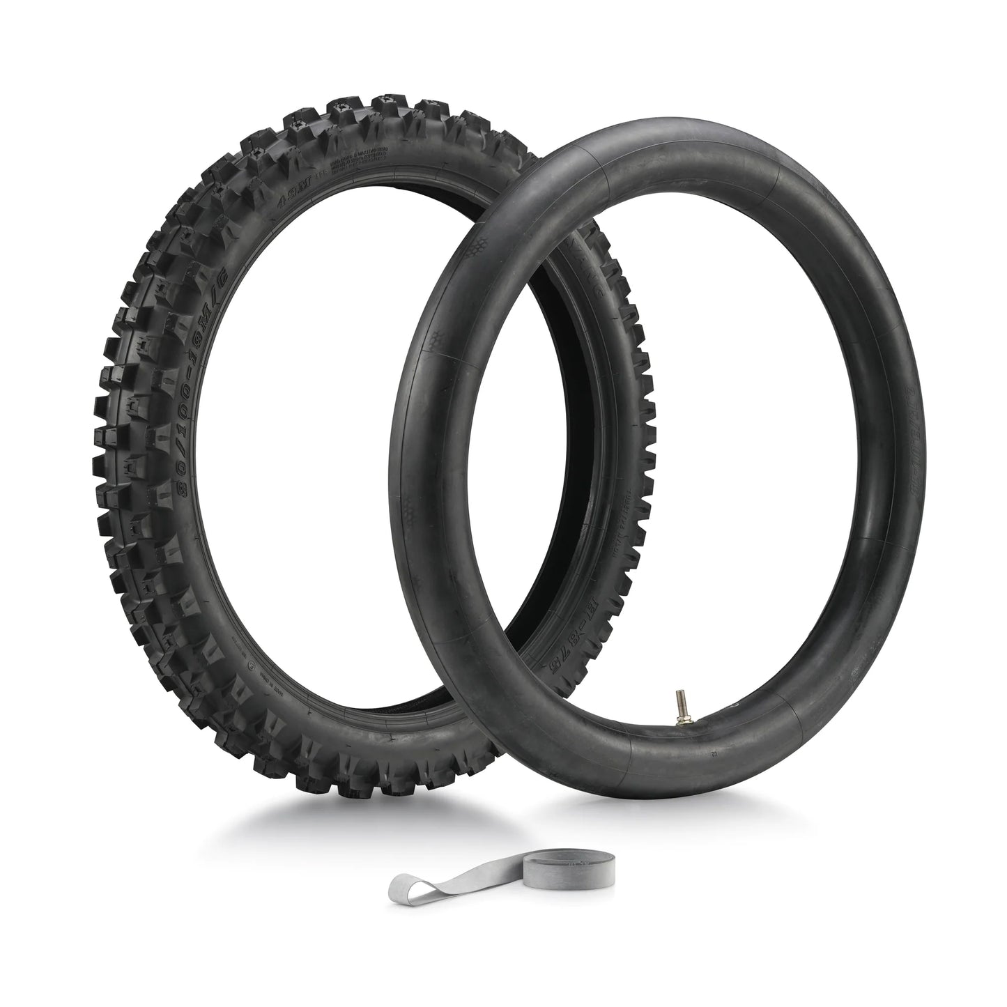 E Ride Pro front tire and tube package for 80/100-19 SR models, featuring durable tires and compatible inner tube for motorcycles.