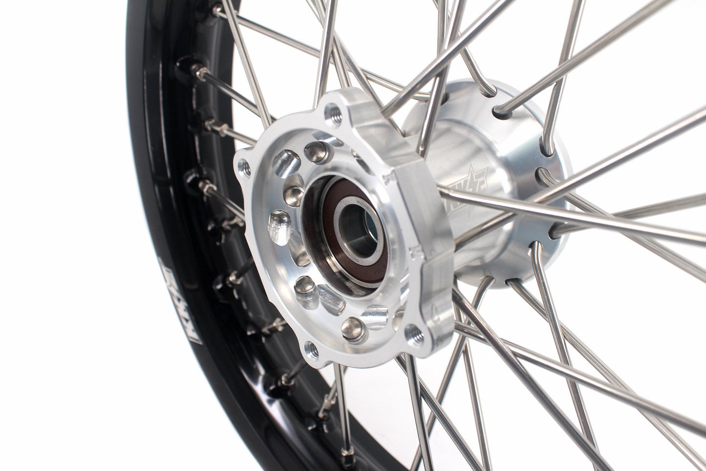 KKE 12 & 10 Kid's Wheels For KTM SX50 2014-2023 For Gas Gas MC50 2021-2024 Mini Bike Silver&Black - Howling Moto