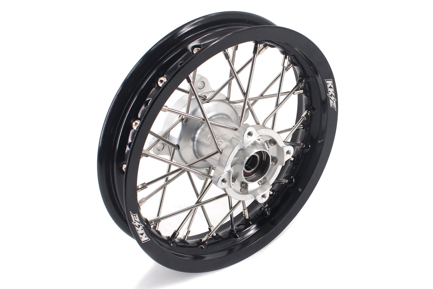 KKE 12 & 10 Kid's Wheels For KTM SX50 2014-2023 For Gas Gas MC50 2021-2024 Mini Bike Silver&Black - Howling Moto