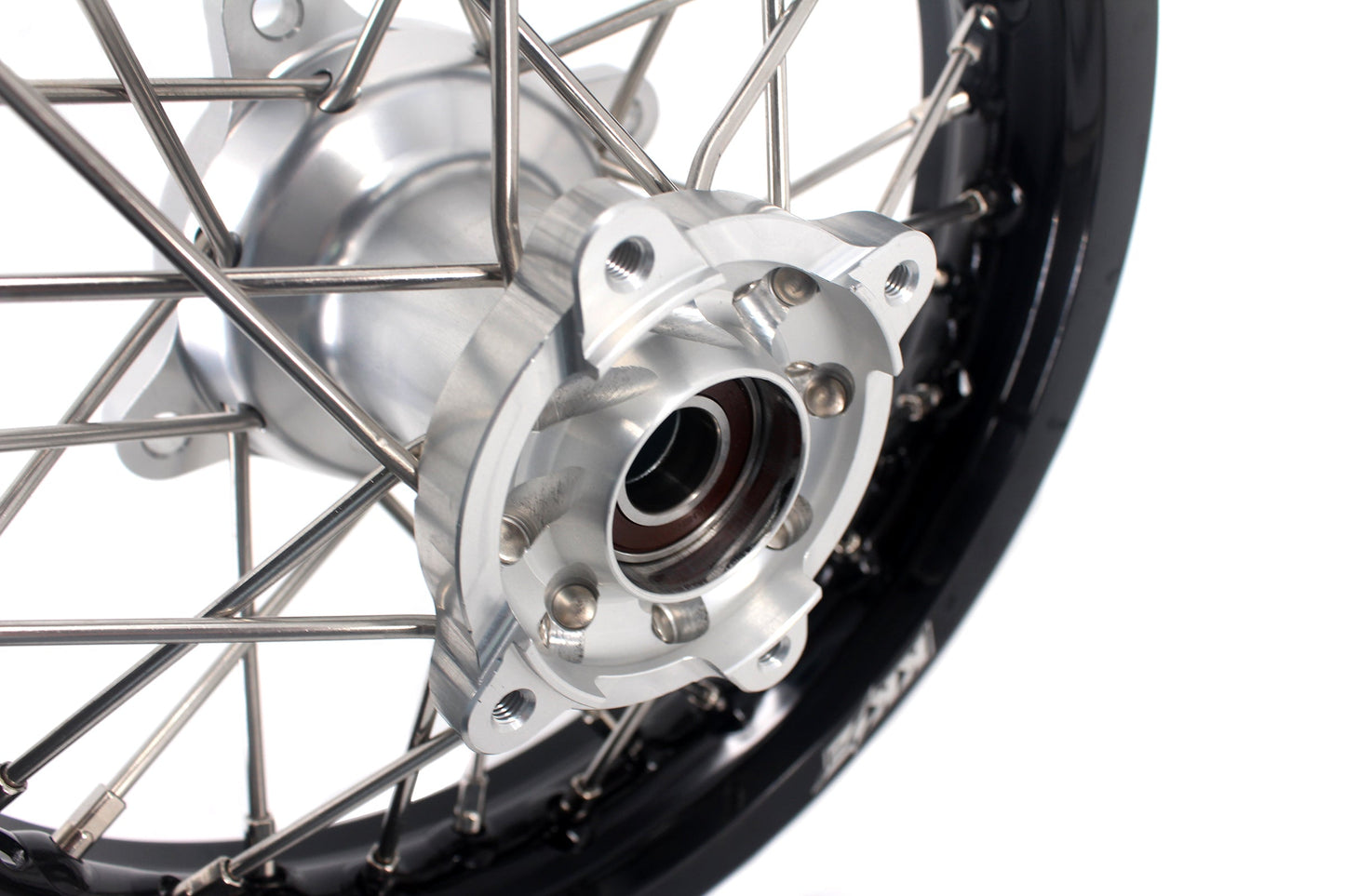 KKE 12 & 10 Kid's Wheels For KTM SX50 2014-2023 For Gas Gas MC50 2021-2024 Mini Bike Silver&Black - Howling Moto