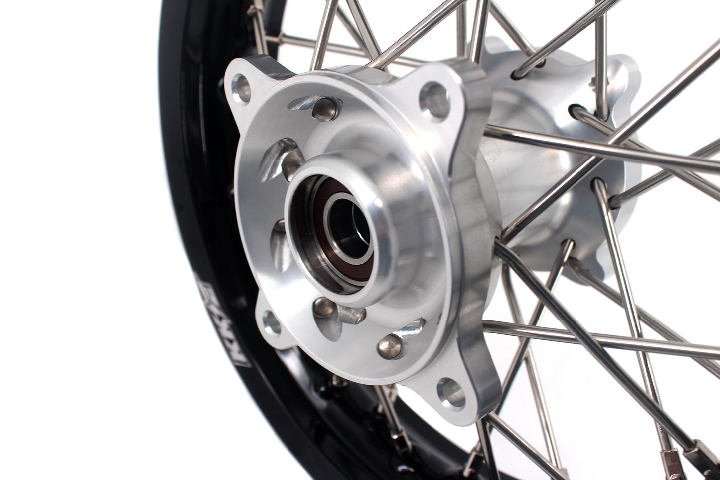 KKE 12 & 10 Kid's Wheels For KTM SX50 2014-2023 For Gas Gas MC50 2021-2024 Mini Bike Silver&Black - Howling Moto