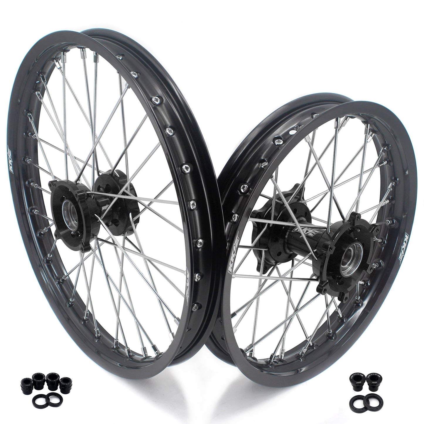 KKE 19" 16" Kid's Big Spoke Wheels Rims Fit KTM SX 85 2003-2020 Black Hubs - Howling Moto