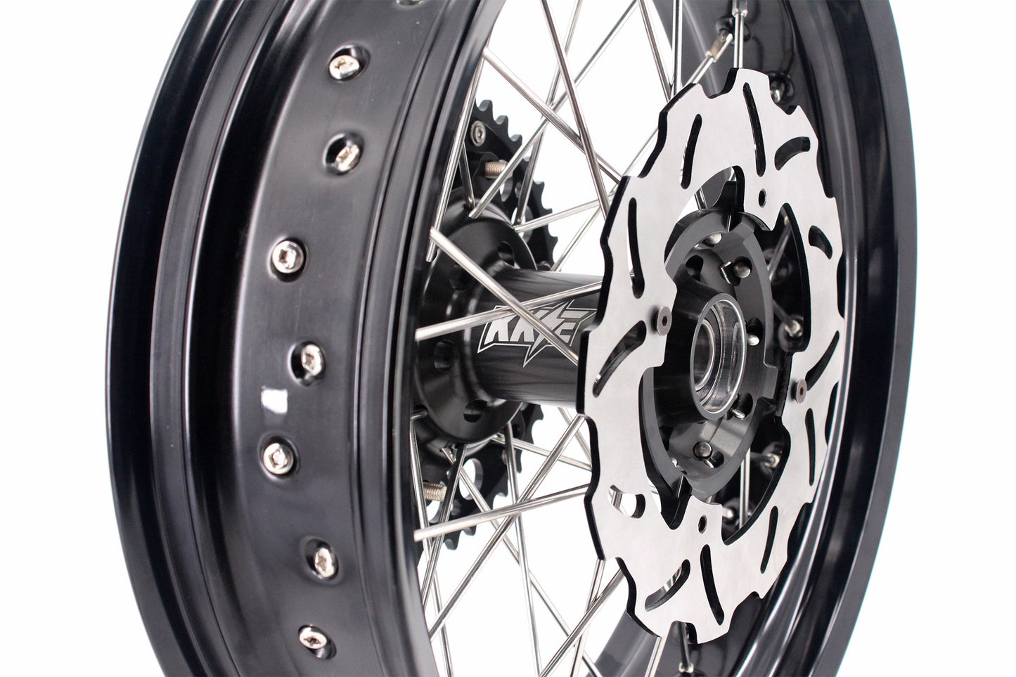 KKE 3.5 & 4.25 Rims For Honda XR400R 1996-2004 XR600R 1991-2000 Supermoto Wheels Black - Howling Moto