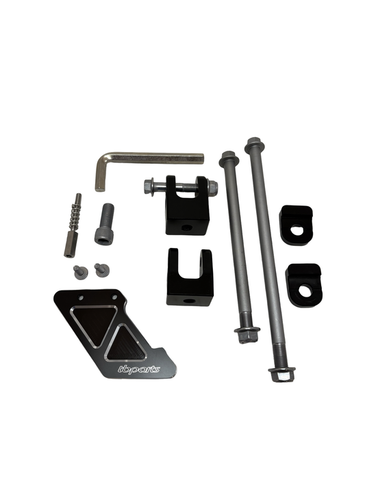 TBparts +2" Black Swingarm for Kawasaki KLX110 & KLX110L | Forged Aluminum