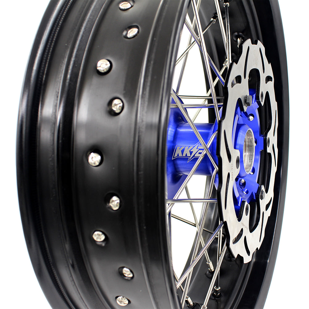 KKE 17 Inch CUSH Drive on Road Supermoto Wheels Rims For SUZUKI DRZ400SM 2005-2024 - Howling Moto