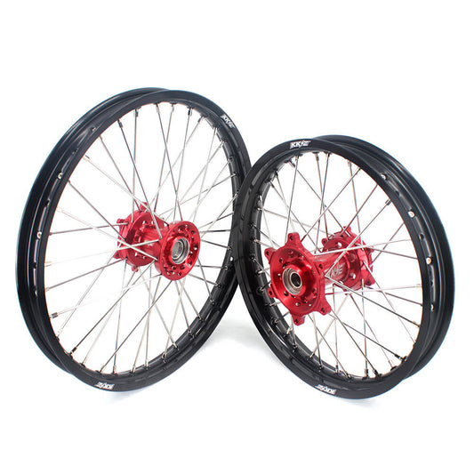KKE 21 & 18 Enduro Rims for GAS GAS Enduro Bikes 2018-2020 Red CNC Hub - Howling Moto