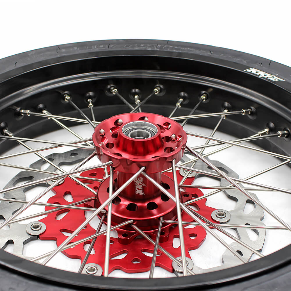KKE 17 Inch Cush Drive Supermoto Rims Tires For HONDA XR650L 1993-2021 - Howling Moto
