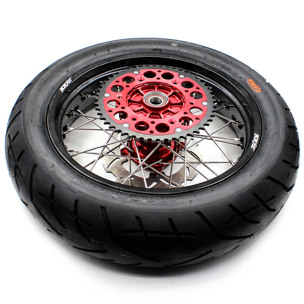 KKE 17 Inch Cush Drive Supermoto Rims Tires For HONDA XR650L 1993-2021 - Howling Moto