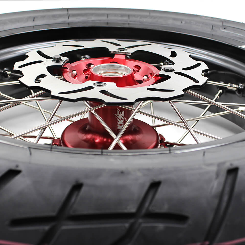 KKE 17 Inch Cush Drive Supermoto Rims Tires For HONDA XR650L 1993-2021 - Howling Moto