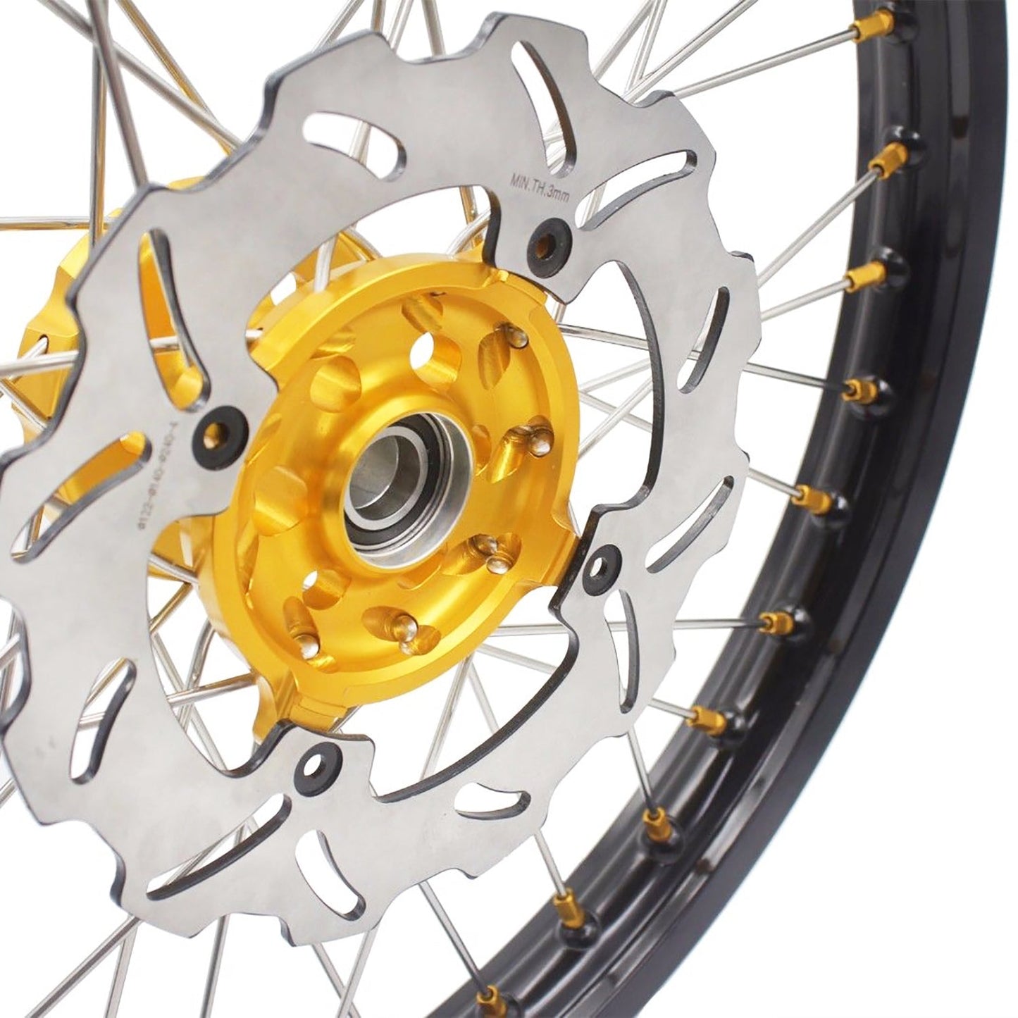KKE 21 & 18 Enduro Rims for Suzuki RMZ250 2007-2022 RMZ450 2005 Gold Nipple - Howling Moto