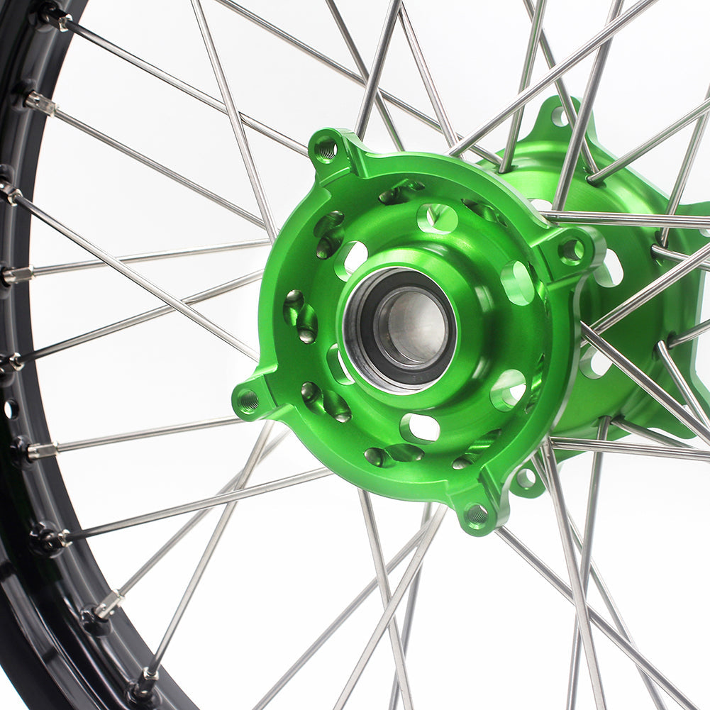 KKE 21" 19" Motorcycle Spoke Wheels Rims For KAWASAKI KX250F KX450F 2006-2014