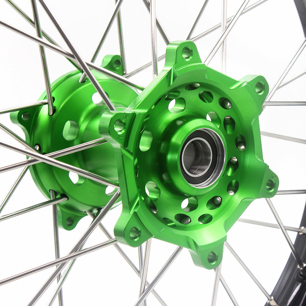 KKE 21" 19" Motorcycle Spoke Wheels Rims For KAWASAKI KX250F KX450F 2006-2014